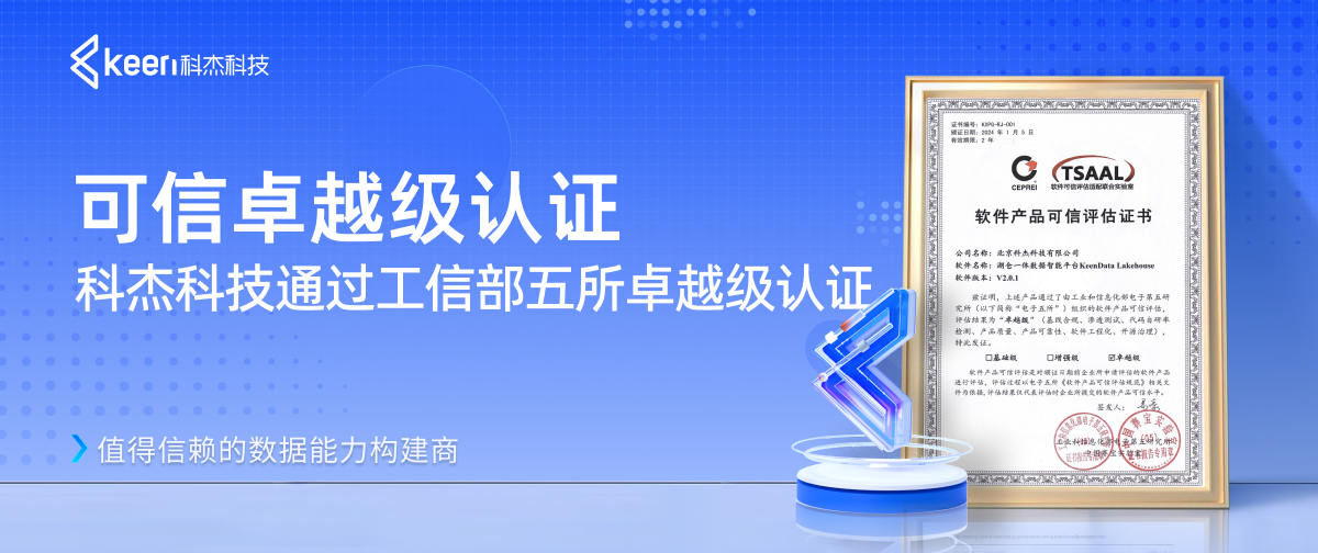可信卓越级认证—科杰科技通过工信部五所卓越级认证